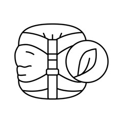 ultralightweight sleeping bag line icon vector illustration