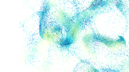 Beautiful abstract background with blue and green particle dispersion. Perfect for website banners, presentations, and m