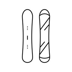 mountain snowboard line icon vector illustration