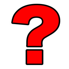 Simple Red Question Mark Icon Transparent PNG Illustration