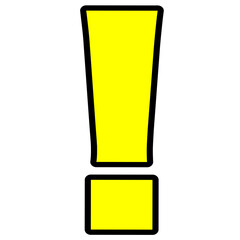 Bright Yellow Exclamation Mark – Pop and Highly Visible Alert Symbol