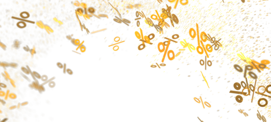 Abstract background with golden percentage symbols. Perfect for sale banners, promotions, and discounts.