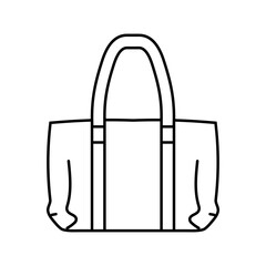 leather bag thrift driven fashion line icon vector illustration