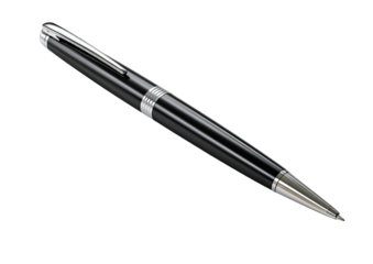 Sleek black pen angled diagonally