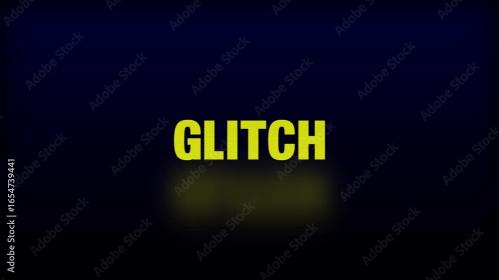 Poster glitch text animation. glitch style, design elements motion graphics. banner sign template signboard