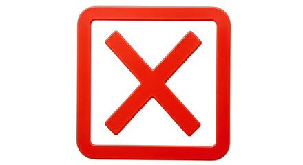 Obraz premium Isolated Cross Mark