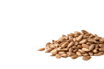 Sunflower Seeds: A collection of nutritious sunflower seeds are presented with their intricate textures in an appetizing view, suggesting health and natural goodness. 