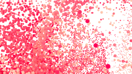 Abstract background with pink and red bubbles floating on white. Perfect for websites, presentations, and more.