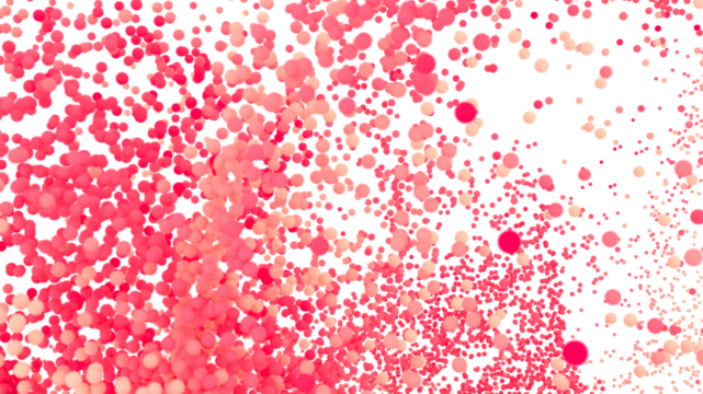 Abstract background with pink and red bubbles floating on white. Perfect for websites, presentations, and more.