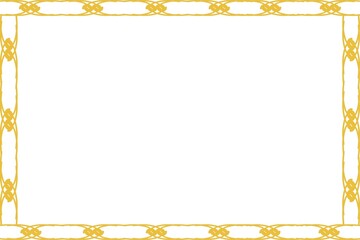 Simple Golden Frame, Border Frame, Photo Frame with White Background, Unique Style Frame, Unique Frame