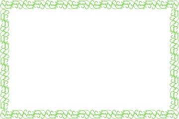 Simple Green Unique Frame, Border Frame, Photo Frame with White Background, Unique Style Frame