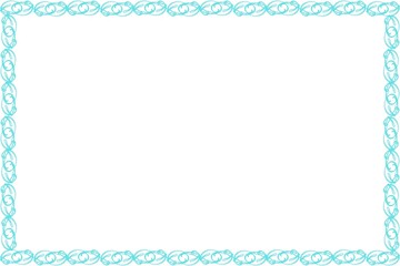 Simple Blue Frame, Unique Border Frame, Photo Frame with White Background, Unique Style Frame