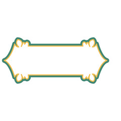 Intricate teal and gold banner for luxury designs. Great for invitations, announcements, certificates, signage, and elegant event promotions.