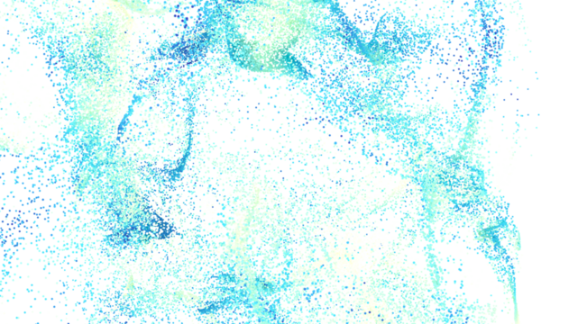 High-resolution abstract background image featuring blue and green particles. Perfect for websites, presentations, and m