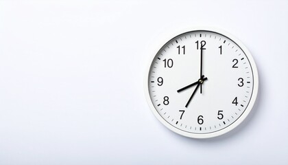 wall clock isolated on white