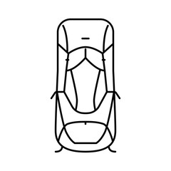 trail hiking backpack line icon vector illustration