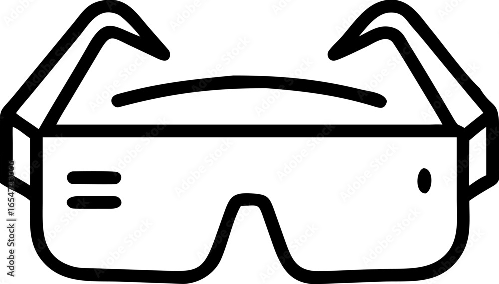 Poster Futuristic augmented reality glasses with a sleek modern design showcasing advanced technology and digital interface elements