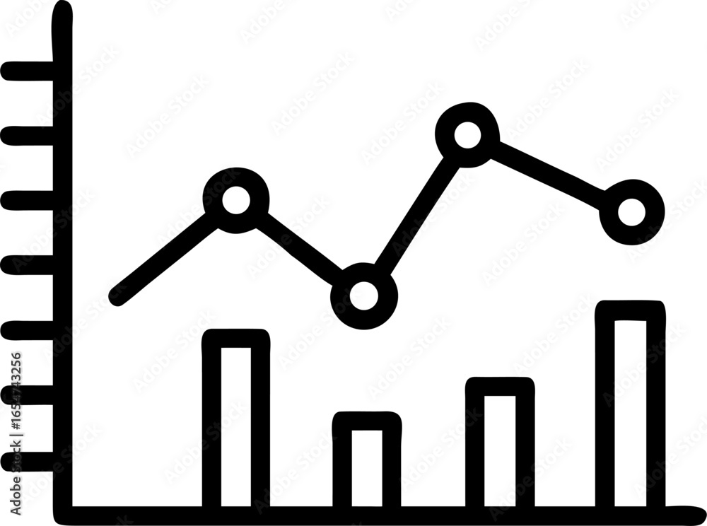 Poster modern data analytics chart design showcasing statistical information and business growth trends wit