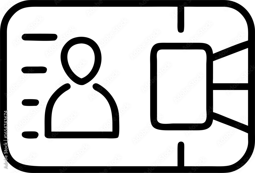 Poster modern identity card design featuring a secure chip element suitable for access passes membership ca