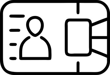 Modern identity card design featuring a secure chip element suitable for access passes membership cards or identification documents