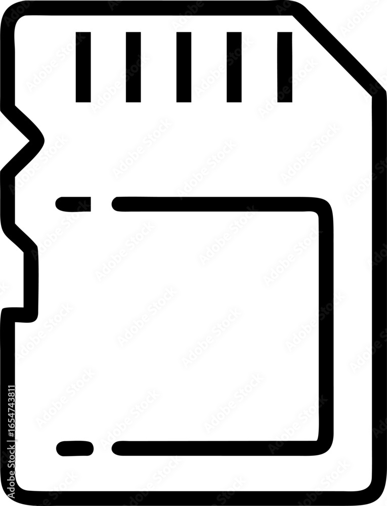 Poster modern digital memory card illustration suitable for technology storage or data related invitations 