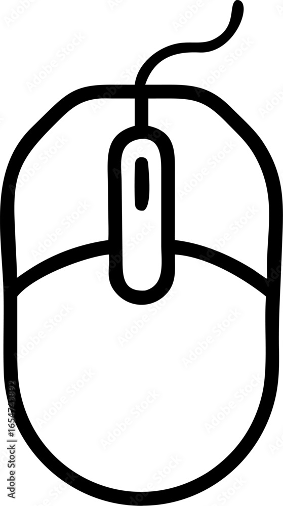 Fototapete a clean and modern computer mouse icon perfect for technology design and user interface applications