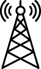 Modern cellular communication tower illustration symbolizing wireless technology and connectivity for mobile networks