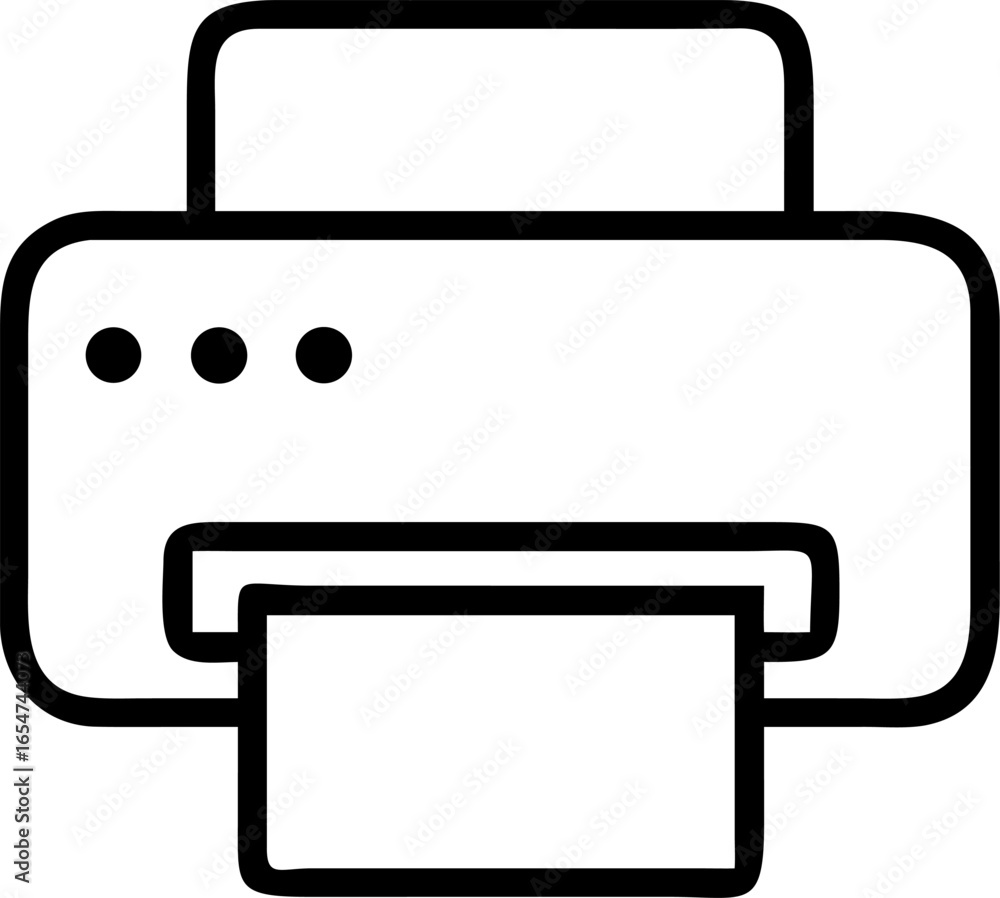 Aufkleber clean vector illustration of a modern printing machine showcasing mechanical components and operatio