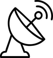 A modern clean vector illustration of a satellite dish perfect for technology communication and broadcasting themes