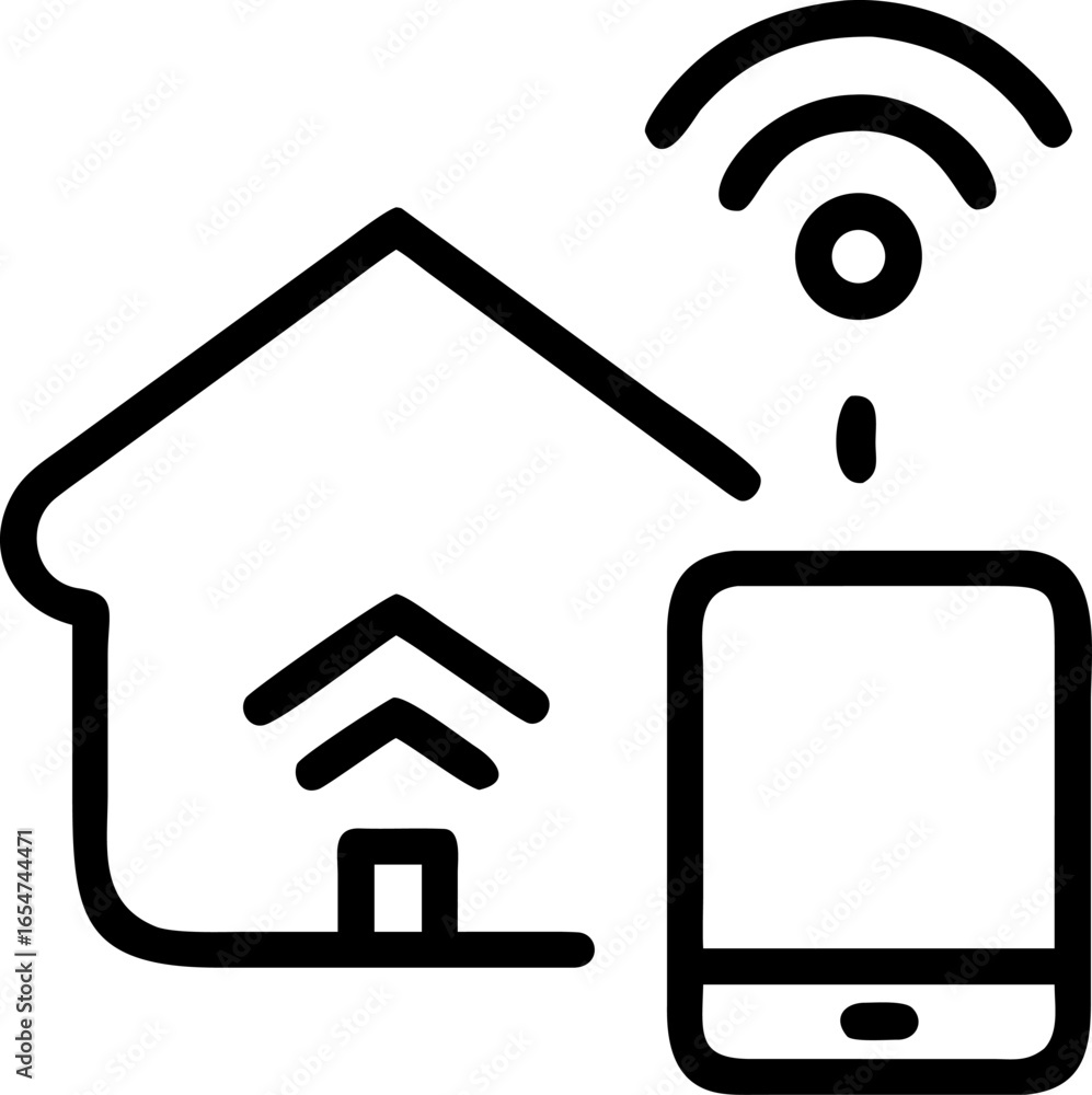 Poster modern smart home hub device with interconnected technology and digital interface for seamless contr