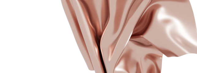 Luxury rose gold silk texture. Elegant background for beauty, fashion, or product displays.