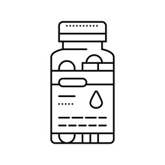 purification tablets water ultralight trekking line icon vector illustration