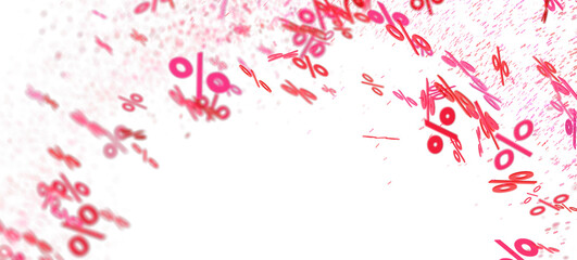 Abstract background with pink percentage symbols. Ideal for sale banners, promotions, and marketing materials.