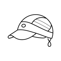cap running accessories line icon vector illustration