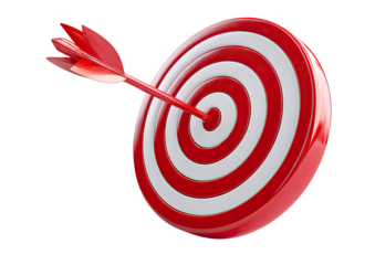 Red target with arrow in the center