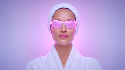 Dermatology treatment, Laser treatment procedure for dark spots in a dermatology office setting.