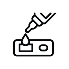 rapid test antigen outline icon vector design good for web or mobile app
