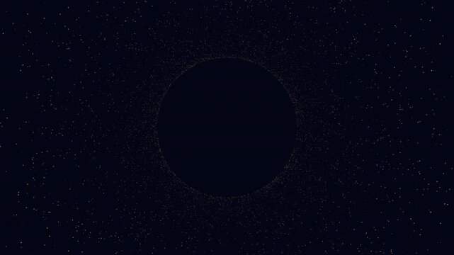 A minimalist black circle set against a dark backdrop, ideal for website backgrounds or graphic designs, serving as a simple yet impactful visual element