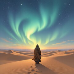 A Lone Traveler in the Desert of Stars