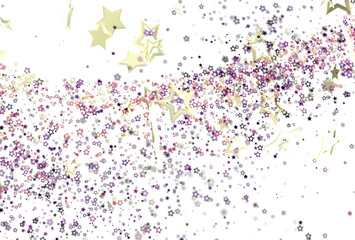 Download this vibrant image of colorful stars bursting across a white background. Perfect for festive designs.