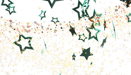 Abstract background with teal stars and sparkles, perfect for festive designs.