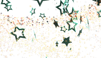 Abstract background with teal stars and sparkles, perfect for festive designs.