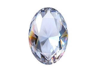 Oval cut diamond, multifaceted brilliance