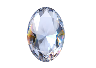 Oval cut diamond, multifaceted brilliance
