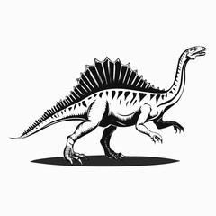 Fototapeta premium Spinosaurus vector image. Spinosaurus dinosaur on white background Vector Image.