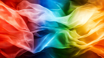 Obraz premium Colorful flowing fabric with soft textures creating an abstract background pattern