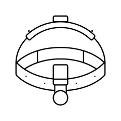 headlamp surgeon line icon vector illustration