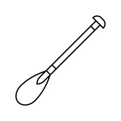 canoe paddle water trip tourism line icon vector illustration