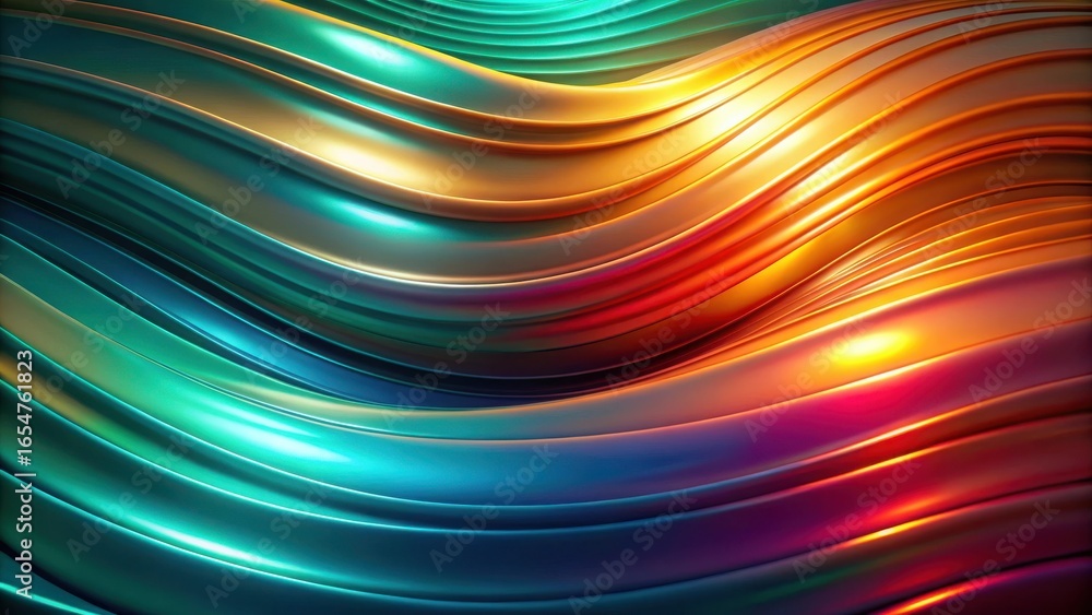 Poster abstract colorful swirling waves a dynamic visual representation of fluid motion and vibrant hues