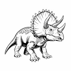 Protoceratops dinosaur image illustration vector isolated on white background.